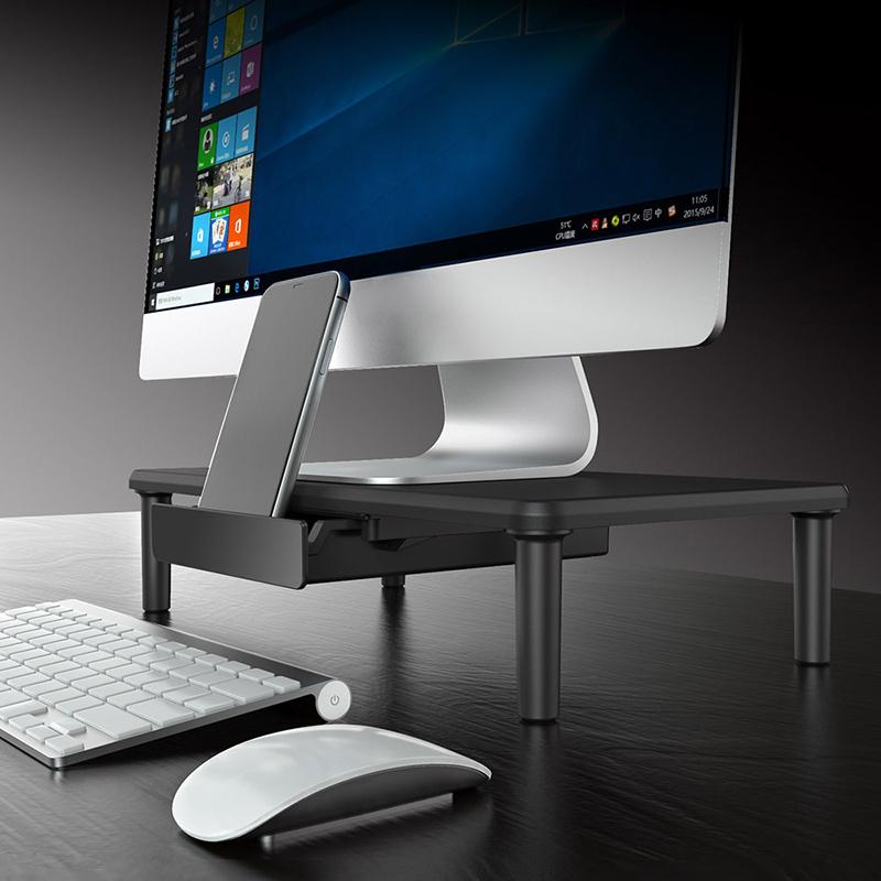 

STC39 MDF Board Computer Monitor Laptop Riser Desktop Stand with 1 Drawer