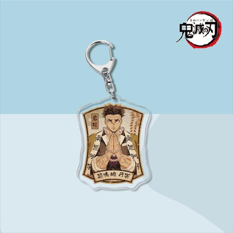 Tanjiro Nezuko Acrylic Keychain  Anime Character Pendant Car Key Chain Bag Hanging Gift Toy