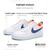 Nike Court Borough Low 2 GS Bílá Tmavě fialová Prach Dětské tenisky Copa Jasně-mango BQ5448-112