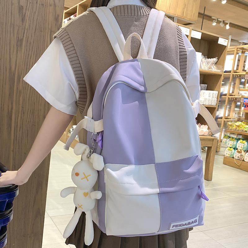 School Bag Girls Children Primary School Students Color Matching Middle School Students High Quality Fashion Junior High School Students School