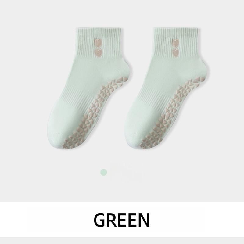 Womens Professional Pilates Yoga Socks Non Slip Dot Grip Ankle Socks For Indoor Exercise Running Jumping Rope Fitness