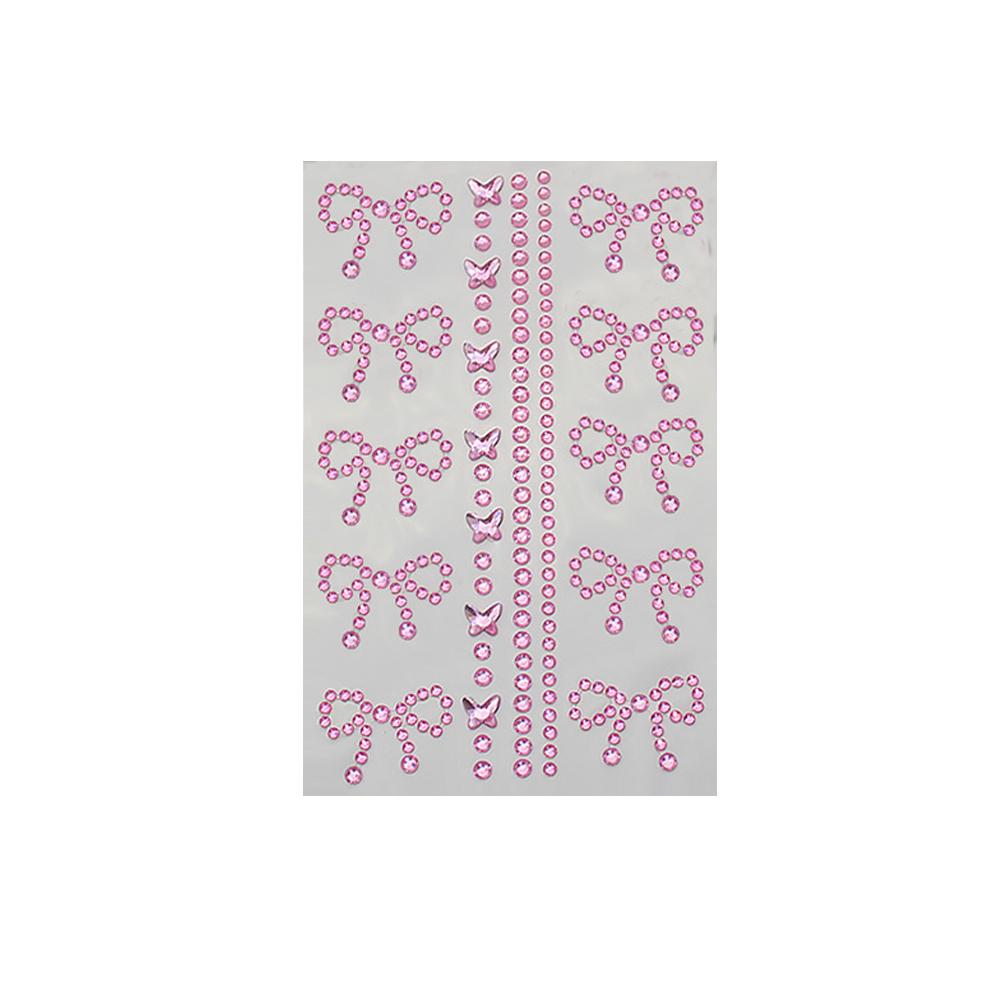 

Детские 3D самоклеящиеся стразы, разноцветные, для поделок, для детей, в ассортименте Je P0E5 Pink mountain root bow tie-1pcs