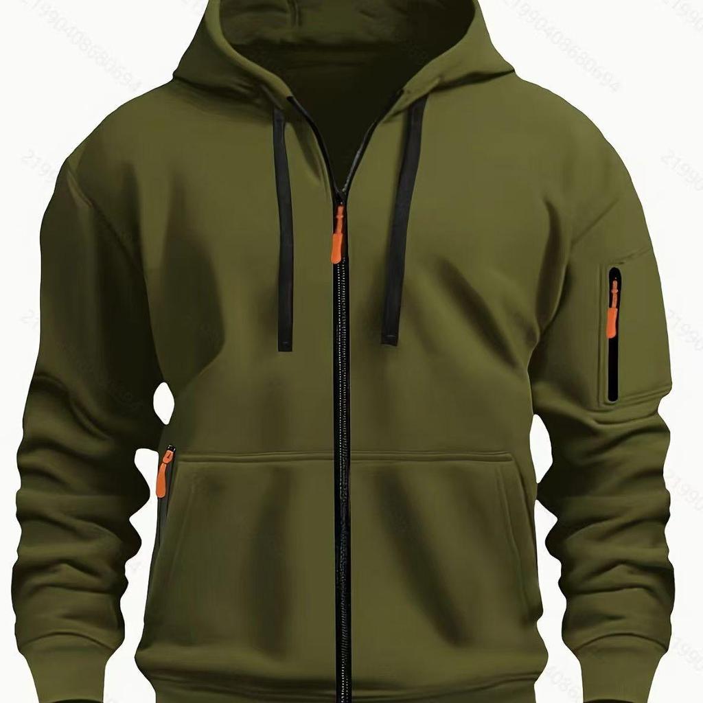 Felpa con cappuccio sportiva trendy europea e americana con zip - Perfetta per l'autunno e l'inverno