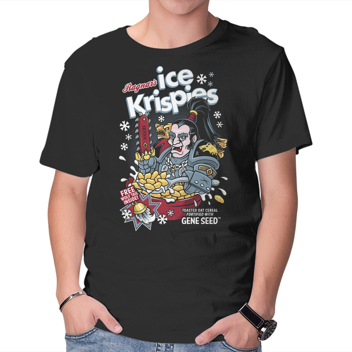 Unisex Crew Neck T-Shirt Ragnar s Ice Krispies Graphic Short Sleeve Casual Tee XXL
