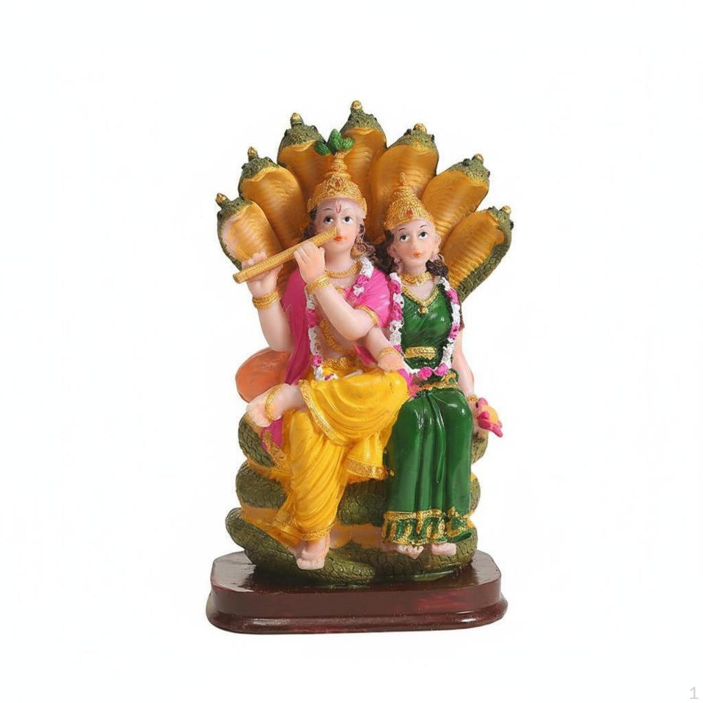 Hindu Deity Couple Figurine Auspicious Gift Resin God Idol Symbol of Prosperity