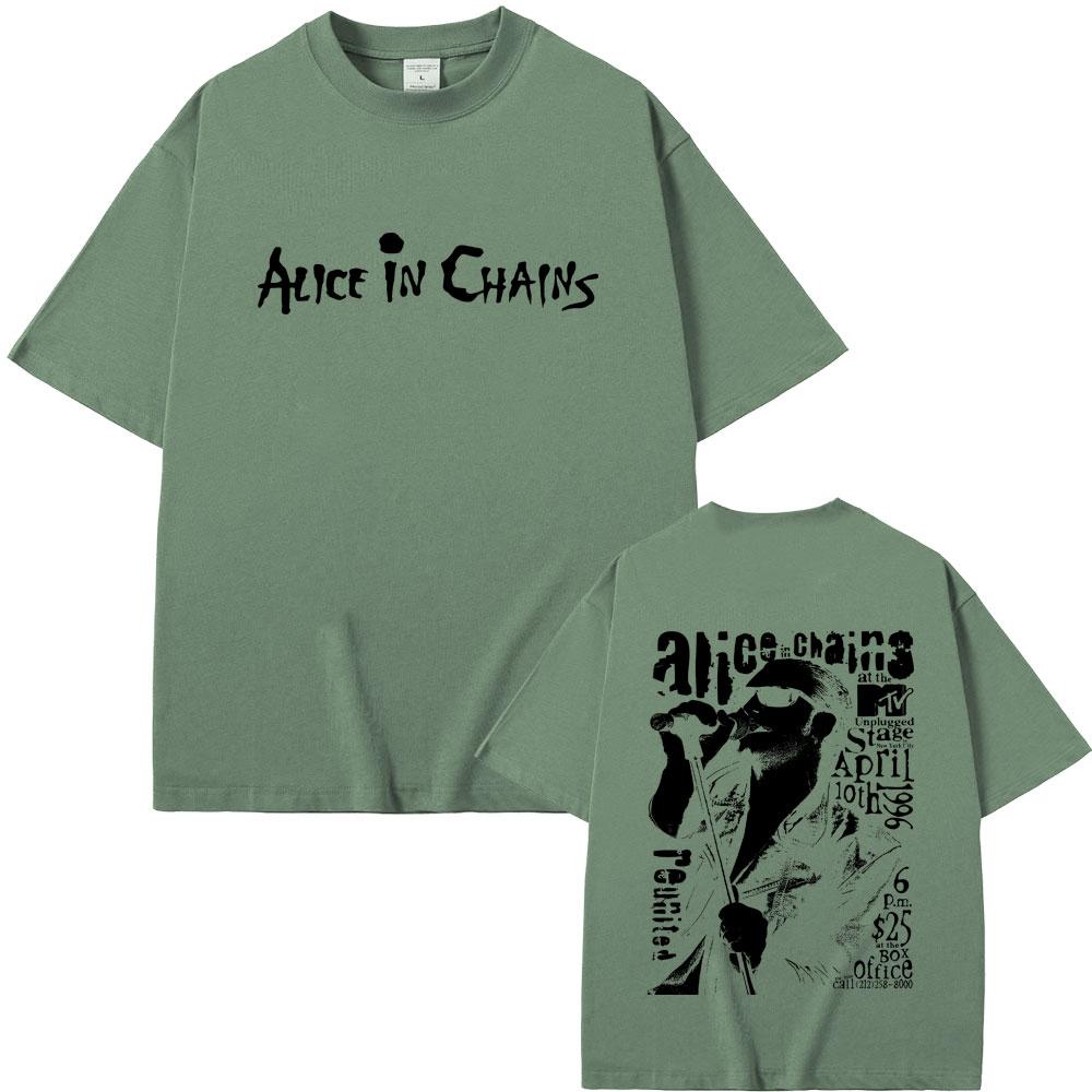 

Rock Band Alice in Chains Face Graphic T Shirts Men Women Vintage Gothic Punk Oversized Tshirts Mens Classic Trend Streetwear 4XL