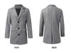 Men's Autumn/Winter Single-Breasted Woolen Trench Coat