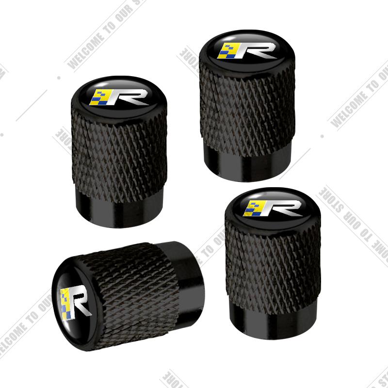 Auto CNC Aluminium R Design Schweden Flagge Emblem Für Volvo XC40 V90 S60 S80 S90 XC60 XC90 4 Stück Reifenventil Luftanschluss Ventilschaft Abdeckkappen