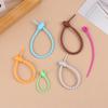 10Pcs Cute Candy Color Silicone Reusable Bag Ties Twist Wire Fasten Cable Zip Tie Headset Data Line Universal Lanyard Strap
