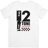 2 TONE SKA Music Unisex Fit for Men  Women Quality Cotton T-Shirt White.