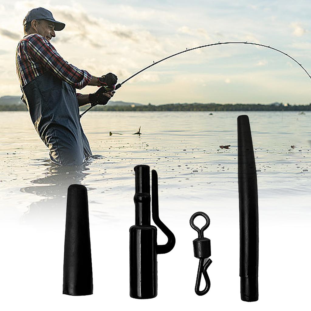 60Pcs Carp Fishing Tackle Box Carp Clip Fishing Tackle Tool Anti Tangles Sleeve Stopper Tail Carp Terminals Tackle Set