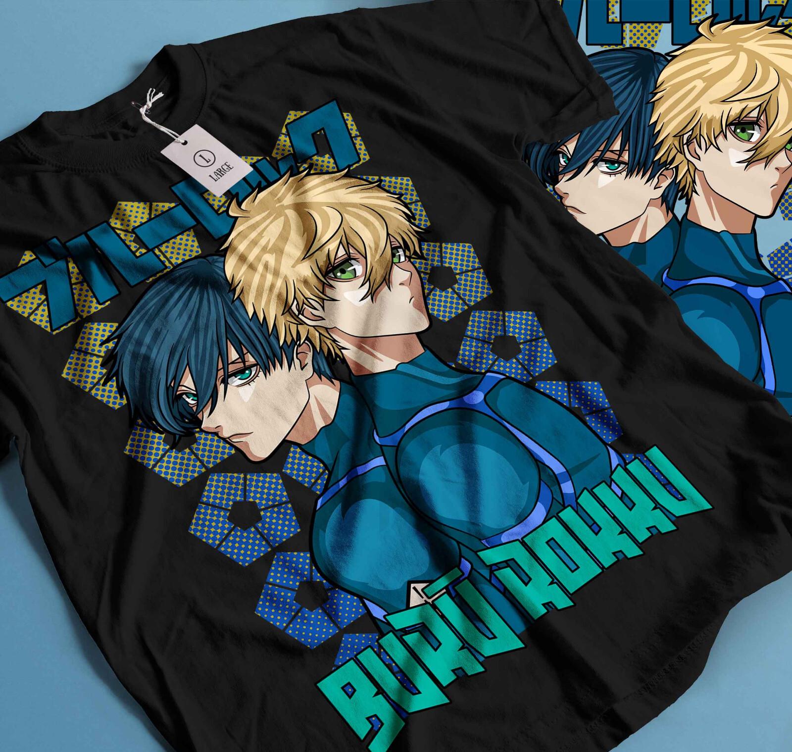 Meguru Bachira T-Shirt Mens Womens Tees Top Blue lock Kunigami,Rin Itoshi,Nagi Anime Manga Gift 333 M