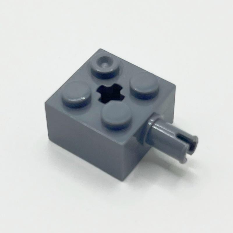 

6232 Brick Modified 2 x 2 with Pin and Axle Hole Bricks Collection Bulk Modular Toys For Technical MOC DIY Buildings Blocks темно-сірий