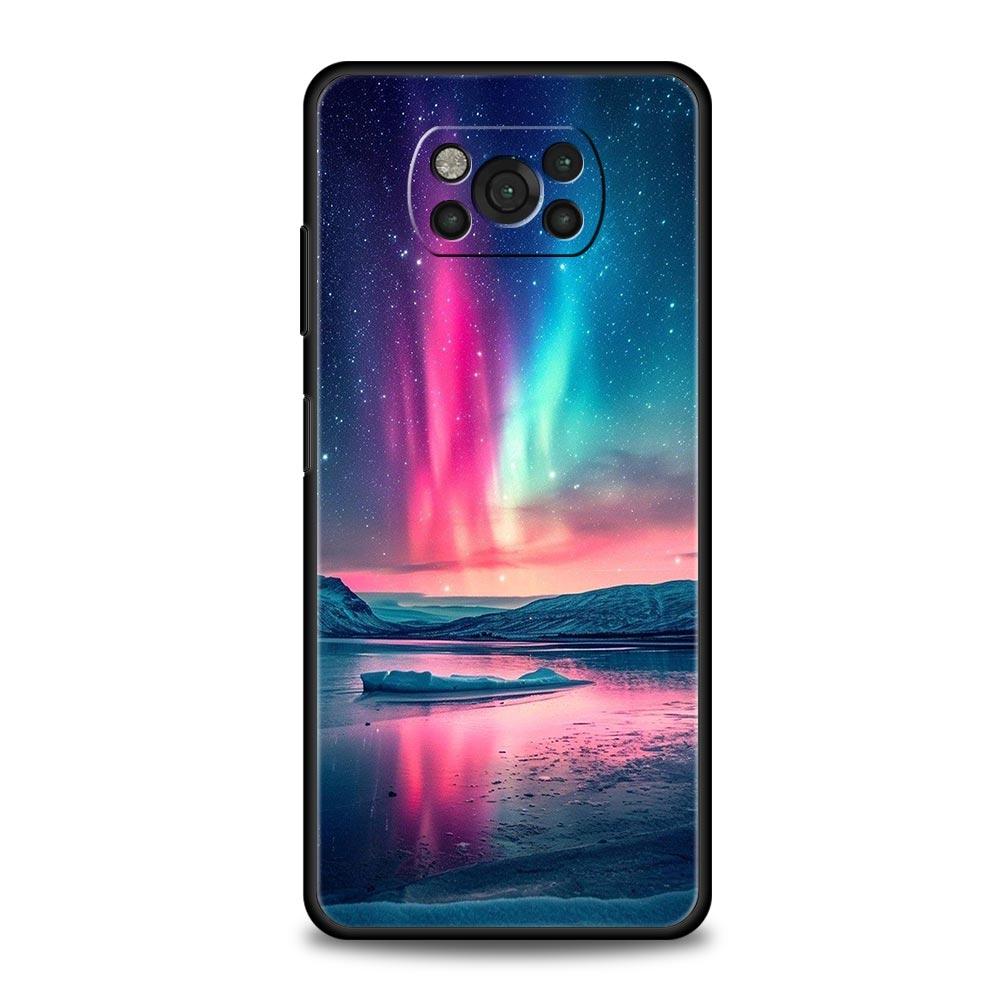 

Красивые северные сияния Чехол для телефона Для Xiaomi Poco X6 X5 Pro X4 X3 NFC F5 Pro F4 F3 GT M5 M4 Pro 5G M3 C51 C50 C55 Poco F4