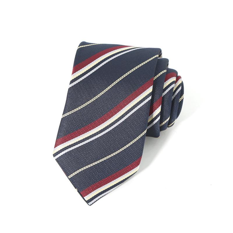 Unisex Japanese Academic Style Striped Tie In Coffee Khaki Brown for Students