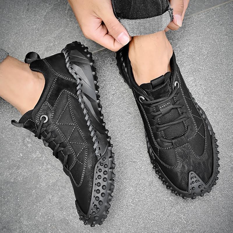 Męskie trampki Zamszowe męskie mokasyny Męskie buty biznesowe Ręcznie robione oddychające obuwie do chodzenia