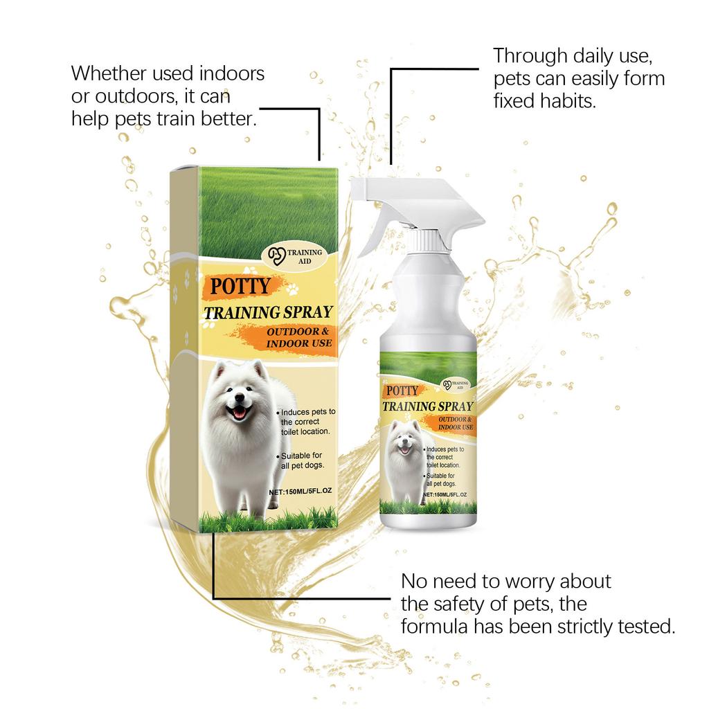 150ml Pet Toilet Training Spray For Daily Use Gentle Extracts Effective Defecation Inducer For Indoor And Outdoor Use