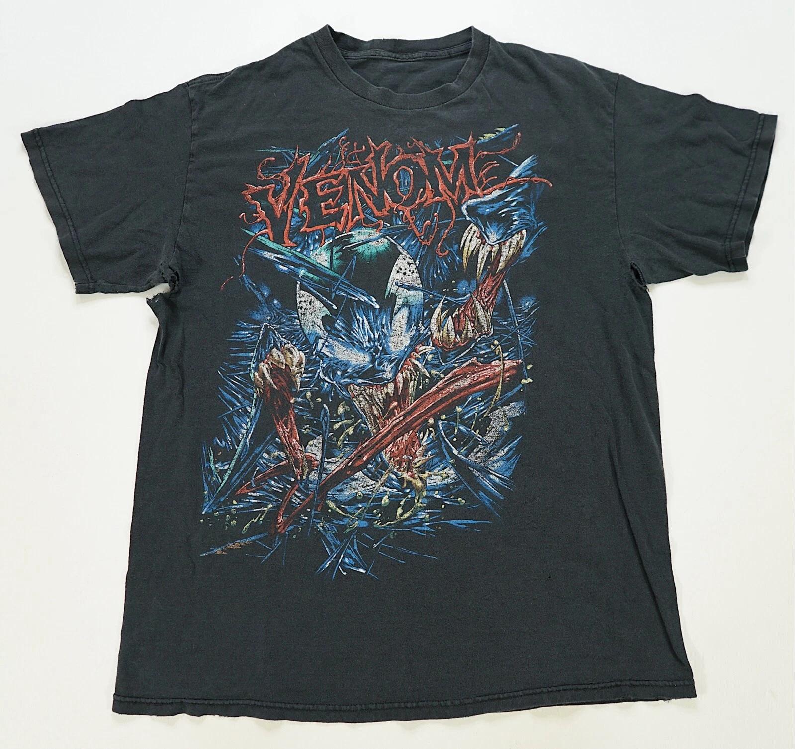 Rare Vintage Venom Spider Man Graphic T Shirt 2000s Superhero Supervillain READ XL