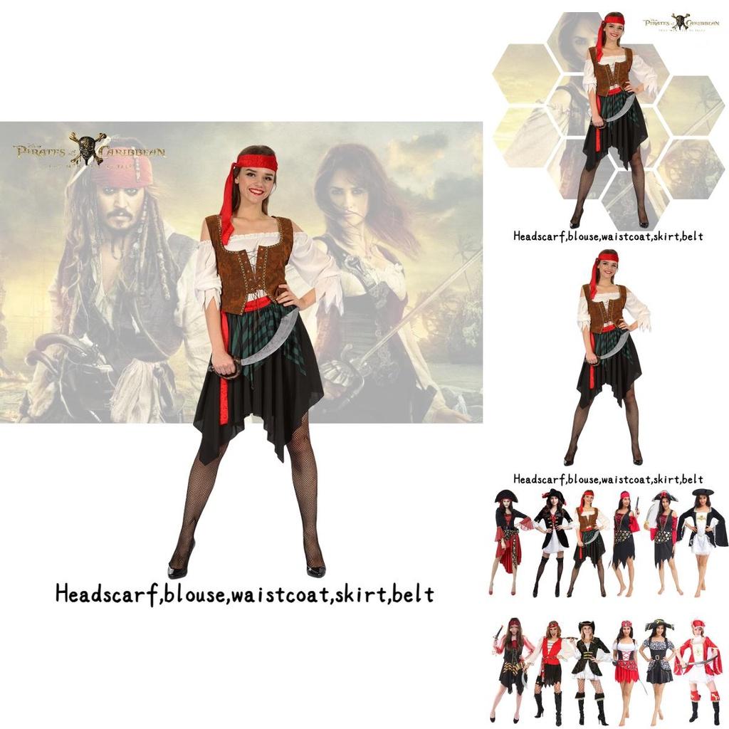 High-quality Caribbean Pirate Costume For Men And Women Captain Jack Sparrow Cosplay