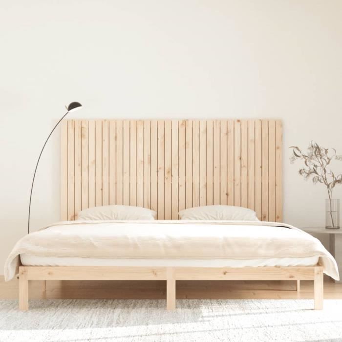 VidaXL Wall-mounted Headboard 204x3x110 Cm Solid Pine Wood 824928