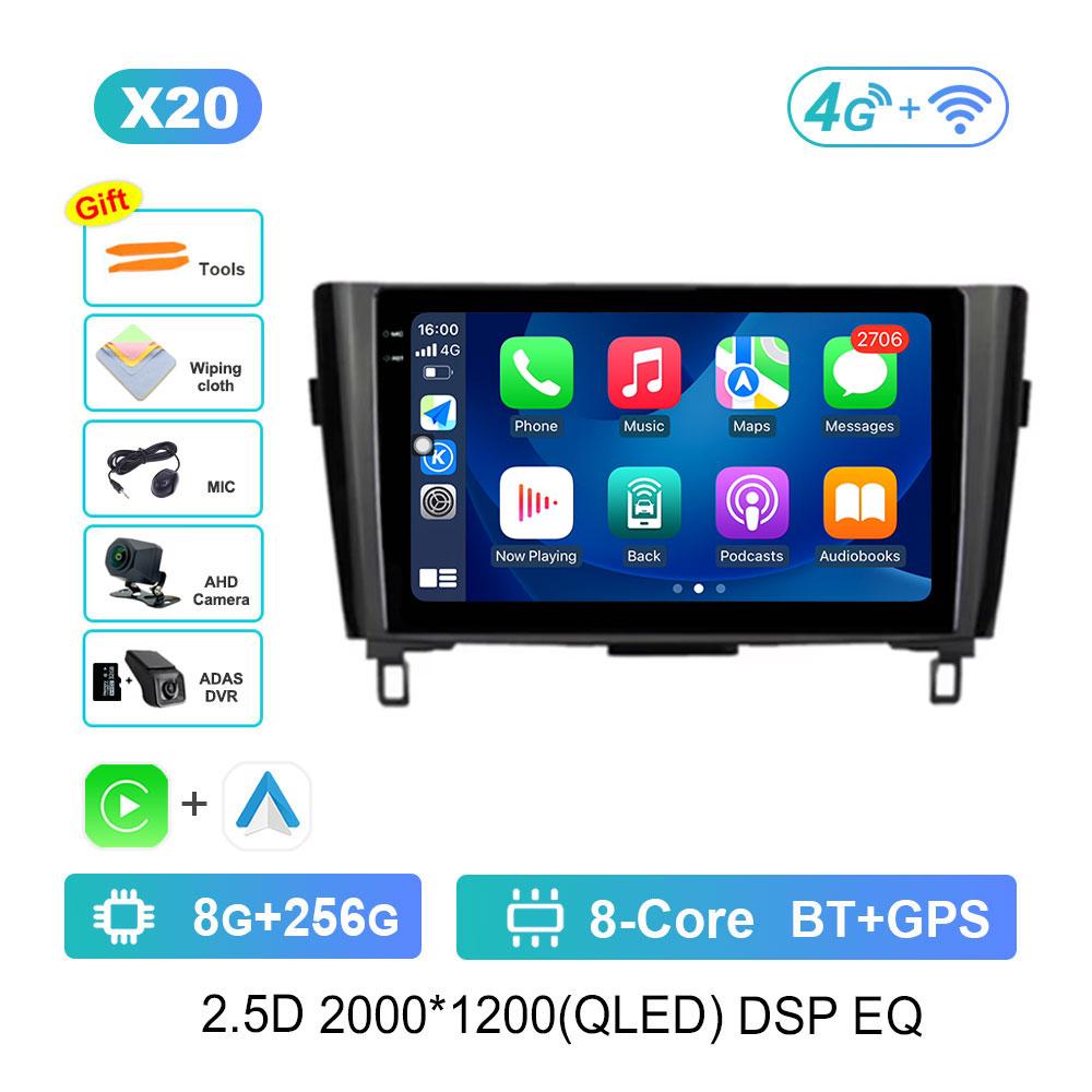 Player Multimedia Video Auto Stereo DSP Android 14 pentru Nissan Qashqai J11 X-Trail 3 T32 2014 - 2018 WiFi Navigație GPS Ecran HD