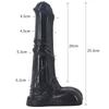 Giant Anal Dildo Lesbický masturbátor koňský penis Žena masturbátor Sexy zadek Dámské sexuální hračky Giant Dildo Dildo Kůň Zvířecí dildo Penis Sucker