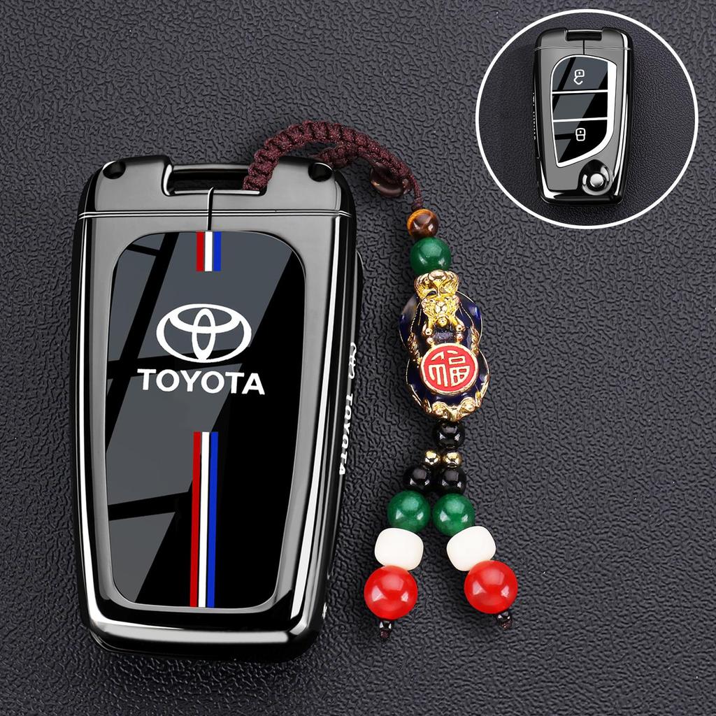 Transparent Car Key Fob Case Cover Black Key Case Shell Protector For Toyota For Sienna For Venza For Car Accessories