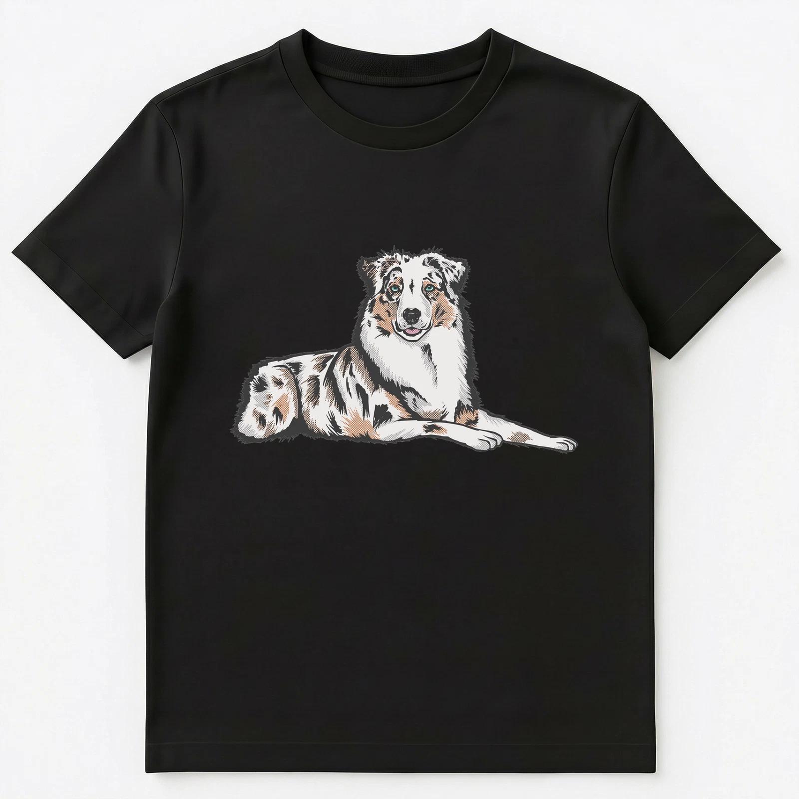 Cute Australian Shepherd Dog Unisex T-Shirt L