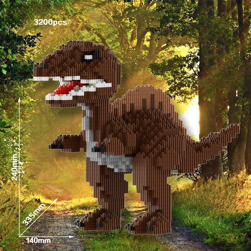 Dinosaur building blocks, Tyrannosaurus rex puzzle toys, Triceratops, Brachiosaurus figurines, gifts for boys and girls