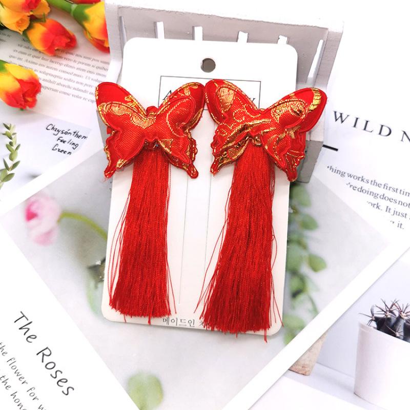 Antyczna zawieszka z frędzlami, spinka do włosów, akcesoria dziewczęce