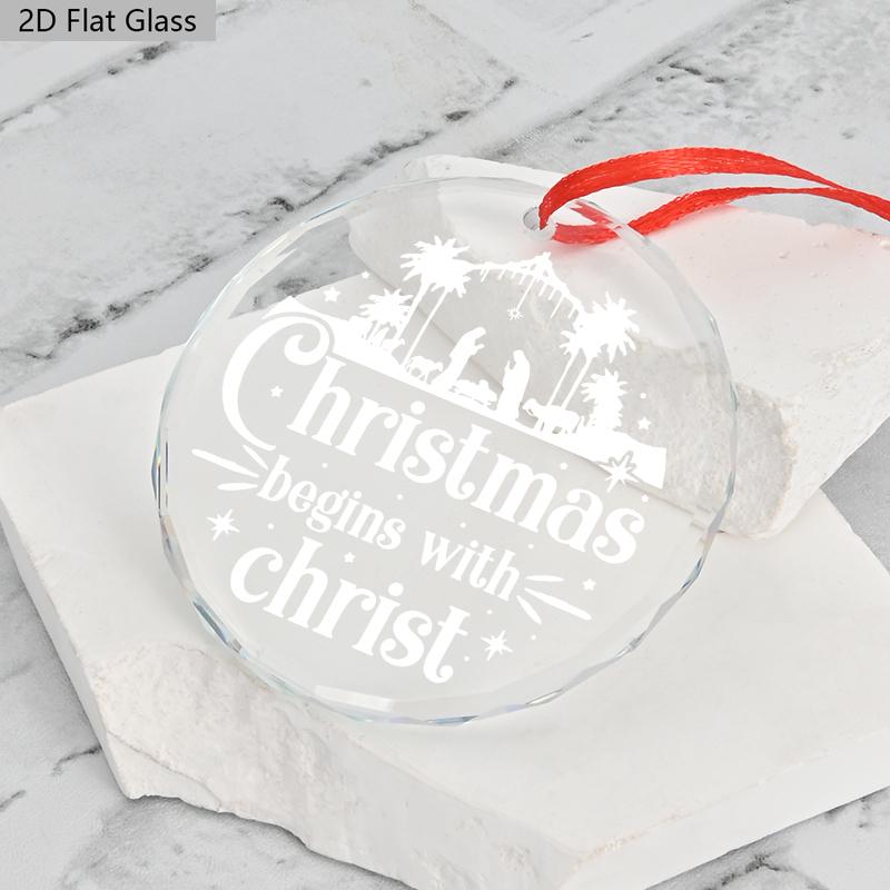 1pc/2pcs Christmas Acrylic Ornament,Spirit and Festive Holiday Decor,Perfect Reminder of The True Essence of Christmas,deal Gift for Family and Faith