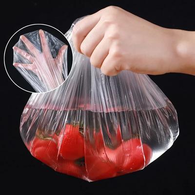 50/100pcs Reusable Disposable Food Cover Plastic Wrap Durable Elastic Food Lids Bowl Elastic Plate Covers Kitchen Food Saver Bag