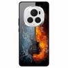 For Honor Magic6 Pro 5G Slim Case Pattern Printing PC+Tempered Glass+TPU Phone Shell