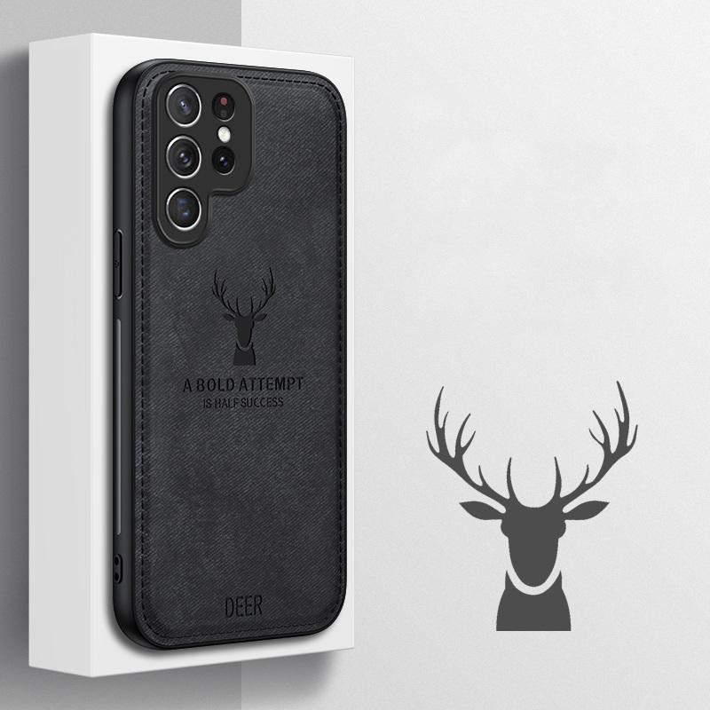 For iPhone 17 16 15 14 13 12 Pro /Samsung S24 S25 S23 Ultra S21 FE A34 A15 A25 A35 A55 A16 A26 A36 A56 5G Case ELK Hybrid TPU Fabric Matte Cover