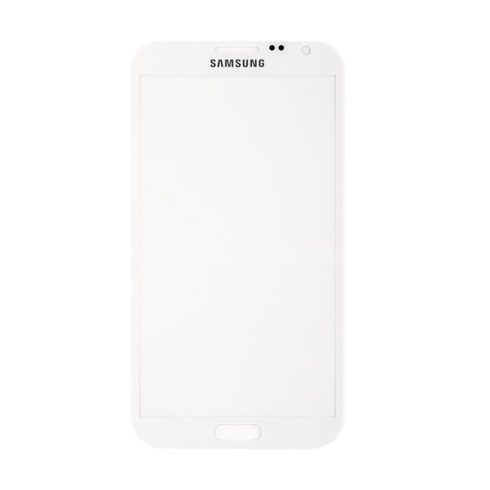 Vitre de façade - Samsung - Galaxy Note 2 N7100/N7105 - Blanc - Adhésif prédécoupé - Kit outils inclus