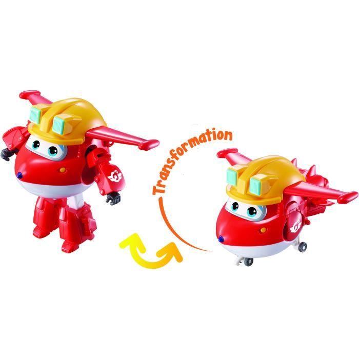 SUPER WINGS – TRANSFORMING JETT CONSTRUCTION – Avion Jouet Transformable Et Figurine Robot Jouet Enfant – Personnage Et Robot Transf