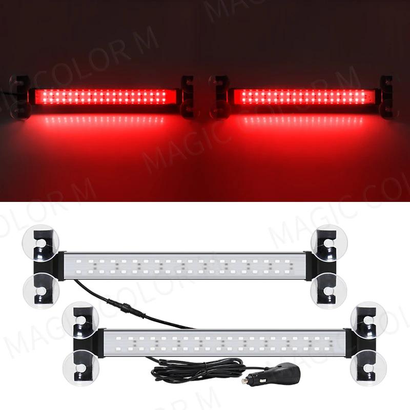 2-in-1 40*2 Bicolor Led Strobe Lights For Auto Emergency Warning Lamp Traffic Advisor Fireman Windshield Bar Flashlight 12V 24V