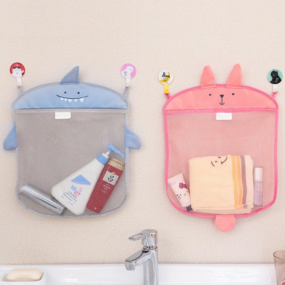 Animal Mesh Bath Toy Organizer with Suction Cups Bathtub Toy Holder Storage Basket Baby Multi-use Net Bags Bathroom Shower Caddy