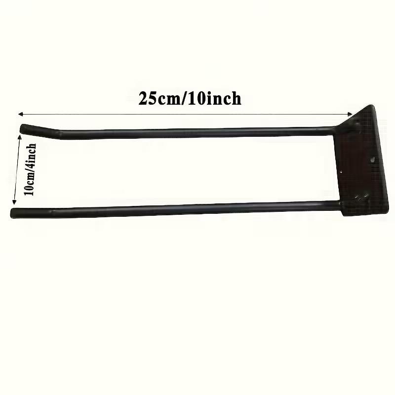 2pcs Wall-Mounted Metal Tool Rack, Multi-Functional Garage Garden Shelf, Fits Shovels Rakes Brooms, Durable Iron Storage Hooks