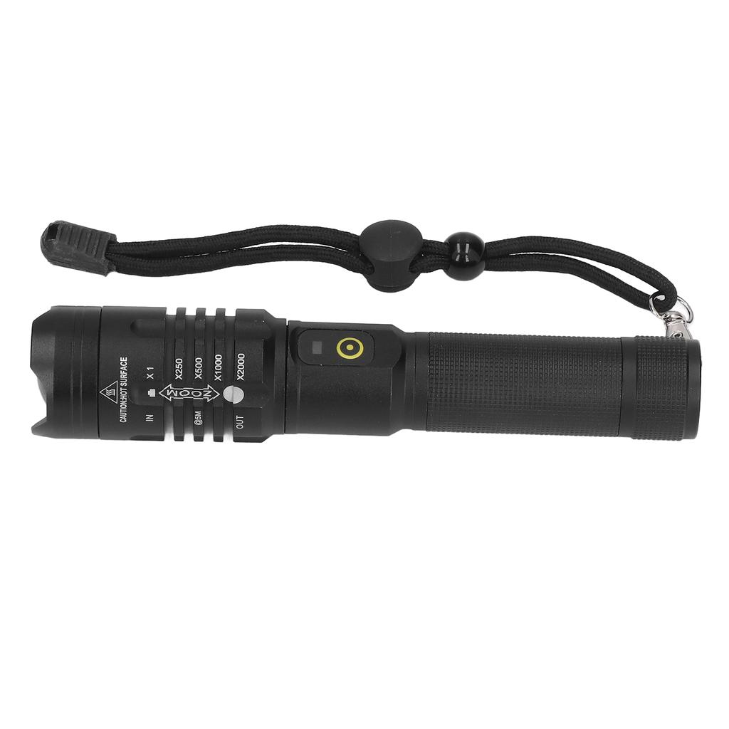 Flashlight 5000LM Aluminum Alloy P50 Strong Light Telescopic Zoom Waterproof Emergency Flashlight