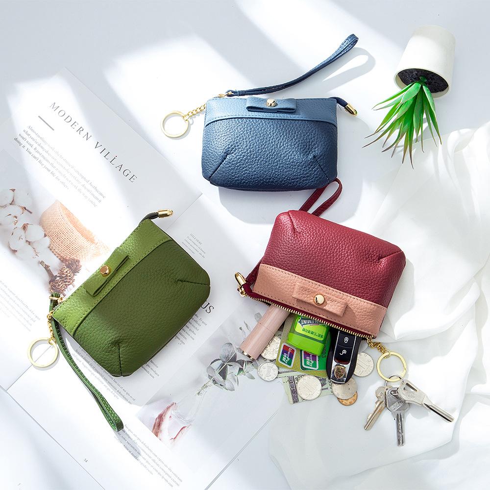 New Change Bag Women's Hand, Fashionable Women's Soft Leather Mini Temperament Hand Carry Change Small Bag