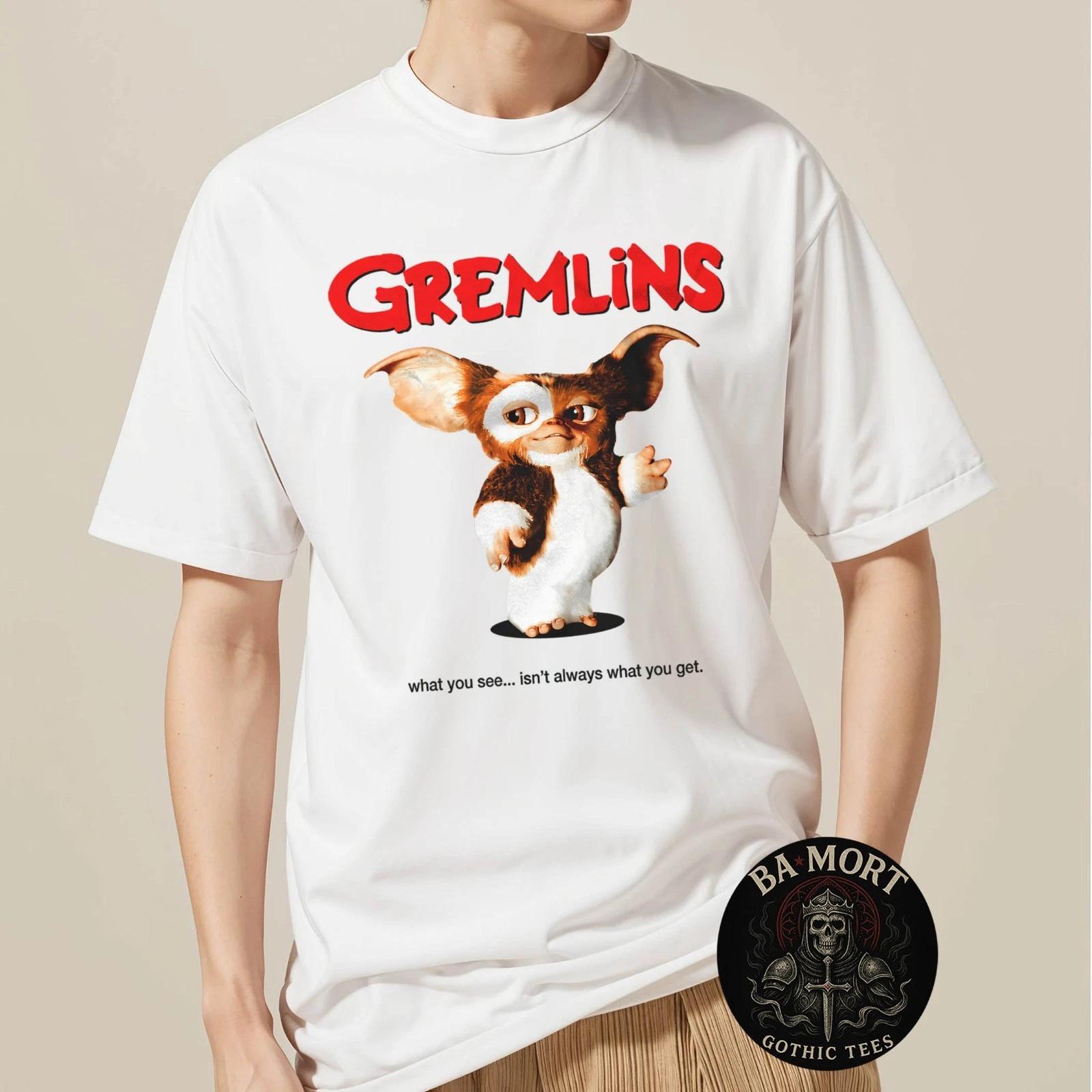 Gremlins Movie Cute 100% Cotton T-shirt Mens Tees Top 3XL