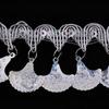 Accesoriu pentru dantelă, cu franjuri, cu franjuri, 10,5 cm