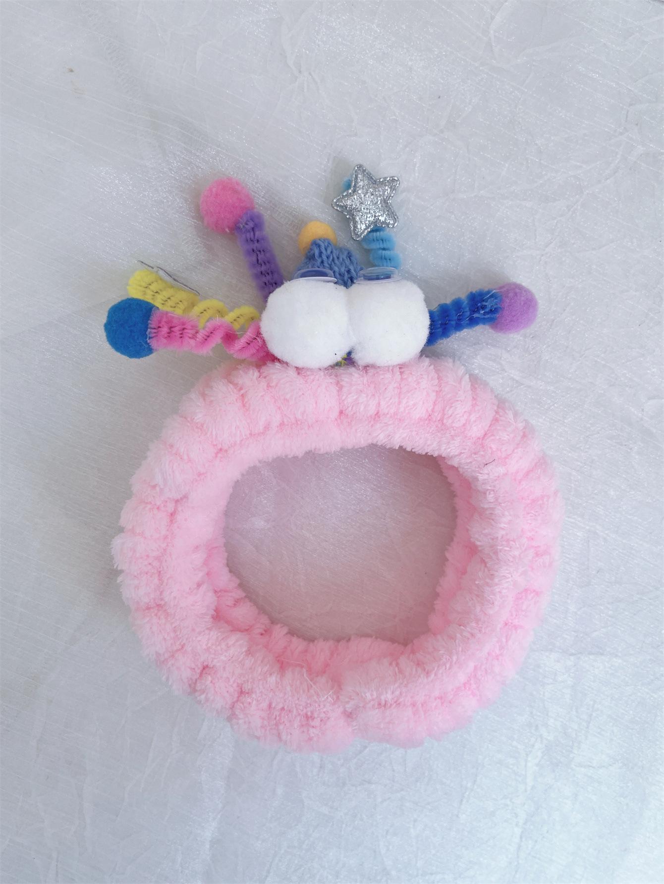 

Мультяшная плюшевая повязка на голову для женщин, зимняя теплая, для умывания лица, простые милые резинки для волос, корейский обруч для волос, повязка на голову, аксессуары для волос для девочек