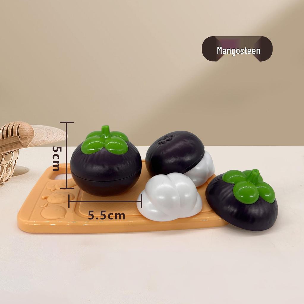 Children's Pretend Play Food Set with Cutting Fruits, Vegetables and Pizza