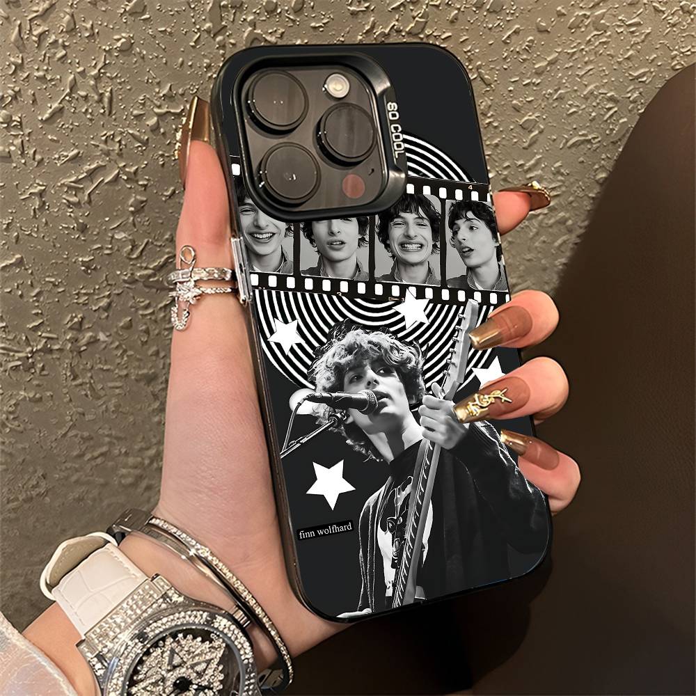 F-Finn W-Wolfhard Phone Case For iPhone 15,16,12,14,13,17,11,E,Pro,Max,Plus,Air,Mini Black TPU Cover