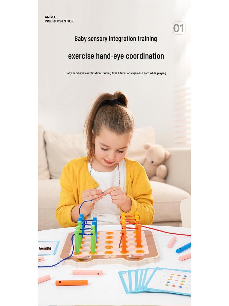 Vorschulische sensorische Perlenplatte: Feinmotorik, Puzzle & Früherziehungsspielzeug