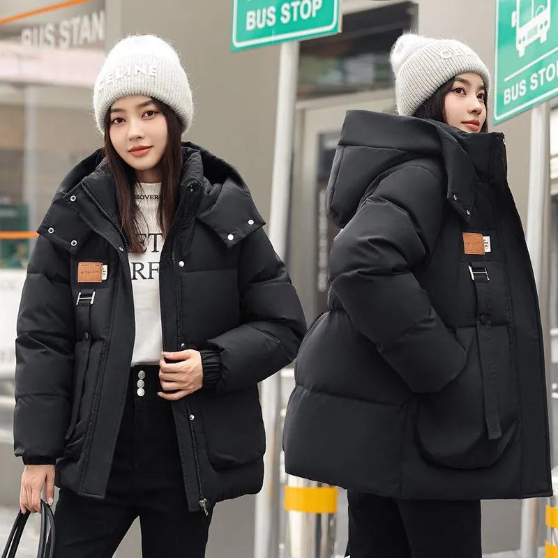 New Autumn Women Hooded Parkas Jacket Thicken Warm Padded Coat Female Cotton Clothes Winter Outwear Short Down Cotton Jackets
