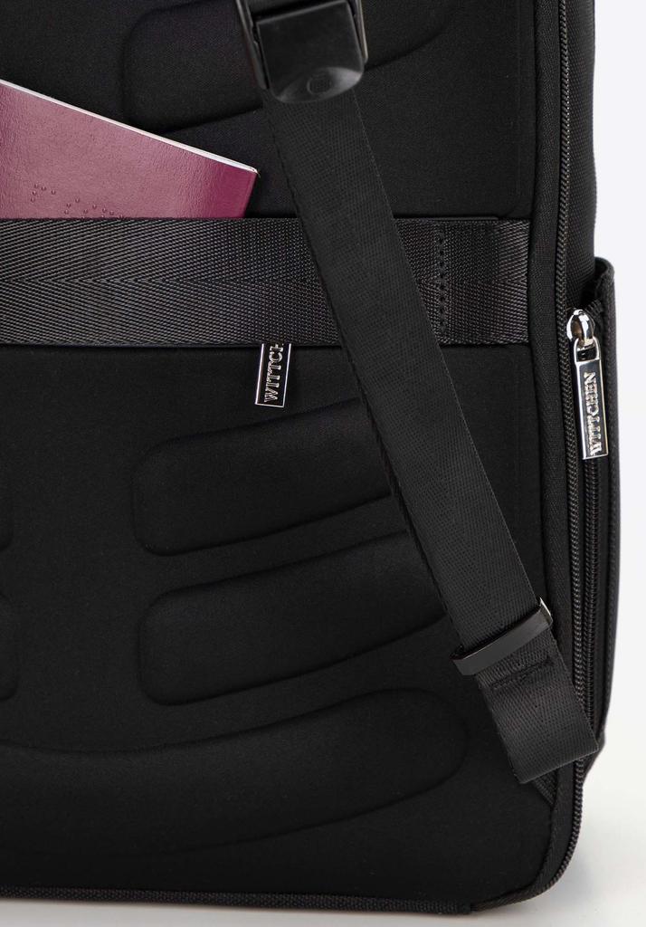 Wittchen Men's Multifunctional Backpack For Airplane Black Polyester