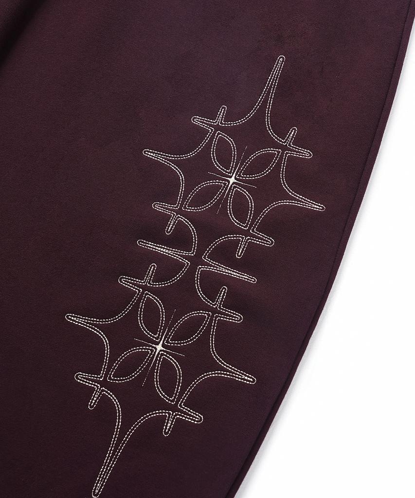 GAKKAI UNIONS Double Four-Star Balloon Pants Burgundy